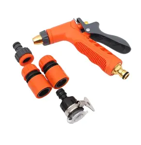 Car Wash Spray Gun Kit, High Pressure Hose Nozzle with Brass Tip and Universal Tap Adapters, Heavy Duty Water Sprayer for Auto Detailing, Driveway Cleaning & Gardening