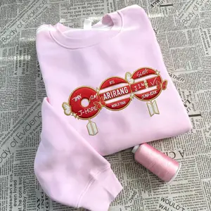 [MADE IN USA] Arirang Comeback embroidered sweatshirt, Embroidered We Are Back Sweater, Borahae Hoodie, Bangtang Comeback Embroidered Sweatshirt