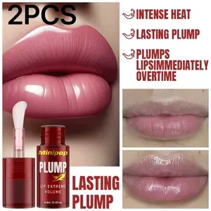 2pcs Hot Selling Transparent Lip Oil LIP PLUMP Chili Ginger Lip Plumper Lip Plumper Moisturizing And Hydrating Moisturizer