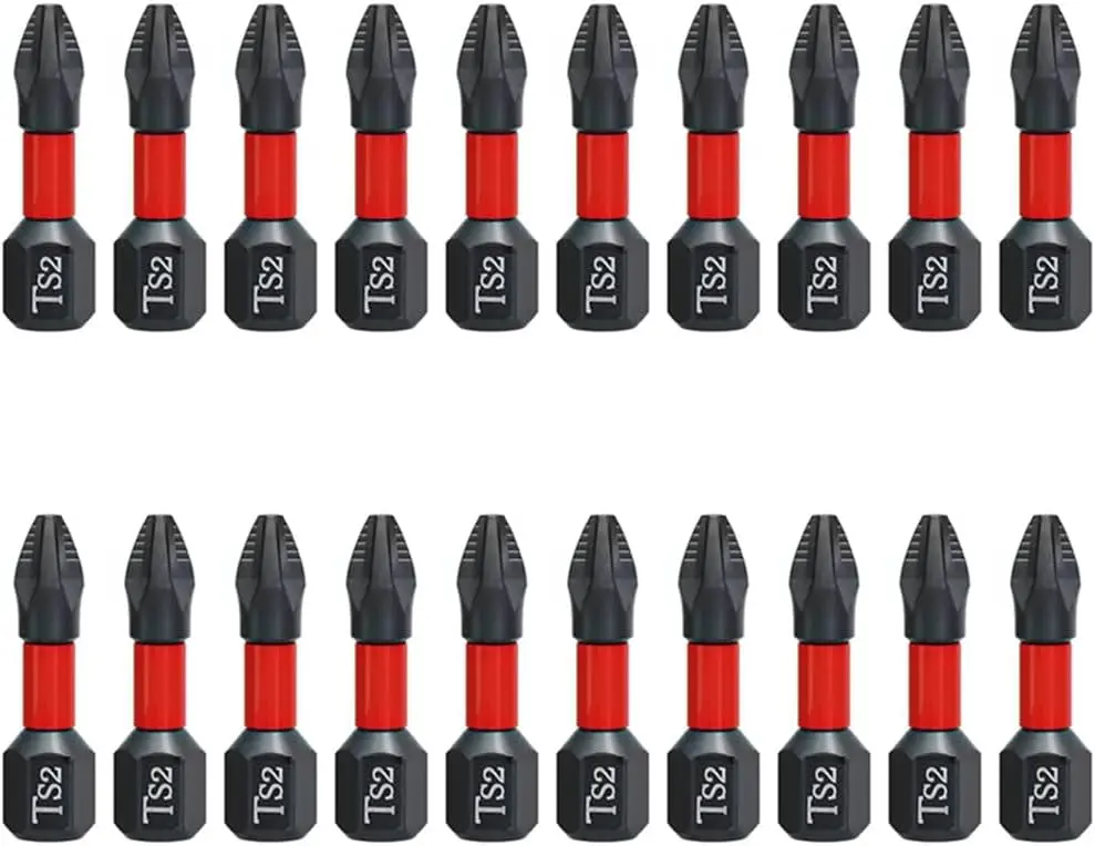 20 count 25mm Phillips  Bits PH2   Bit Anti-Slip Phillips #2 Impact Driver Bits 1/4 Inch Hex Shank TS2 Screw Driver Bits