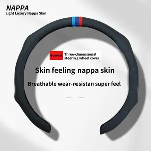 Nappa Light Luxury Ultra Thin Breathable Sweat-Free Steering Wheel Cover Anti-Slip Universal Fit Easy Install Summer Essential Stylish Design Napa Leather quick turn automotive accessory