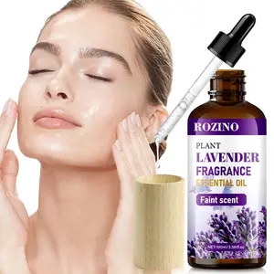 ROZINO Lavender Fragrance Essential Oil 100ml Vitamin C Gentle Scent Skin Brightening Multi-Scene Use No Silicone No Parabens Aromatherapy Diffuser Relax Sleep Aid
