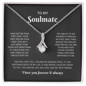 Soulmate Gift, To My Soulmate Necklace, Girlfriend Gift, Wife Gift, Wife Necklace