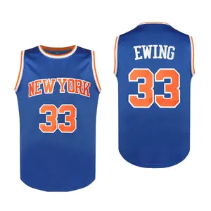 Ewing and Brunson Basketball Jersey , Sleeveless Embroidered Details, Ideal for Sportswear, Party Outfits, Or As a Gift, 100% Polyester, Loose Fit, Athletic Techwear