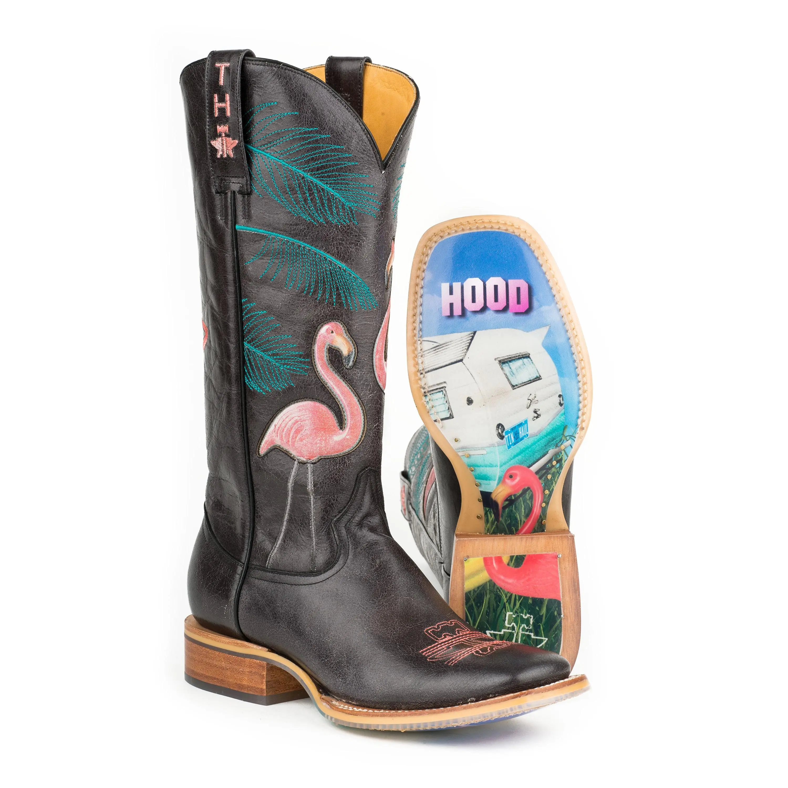 Women's Tin Haul "Flamingo" Western Square Toe Boot