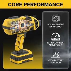 Handheld Welding Machine 110V 120A Portable Electric Welder Machine ARC Welder Gun with IGBT Inverter 5 Variable Current Adjustment for 3/32"-1/8" Welding Rod Tool