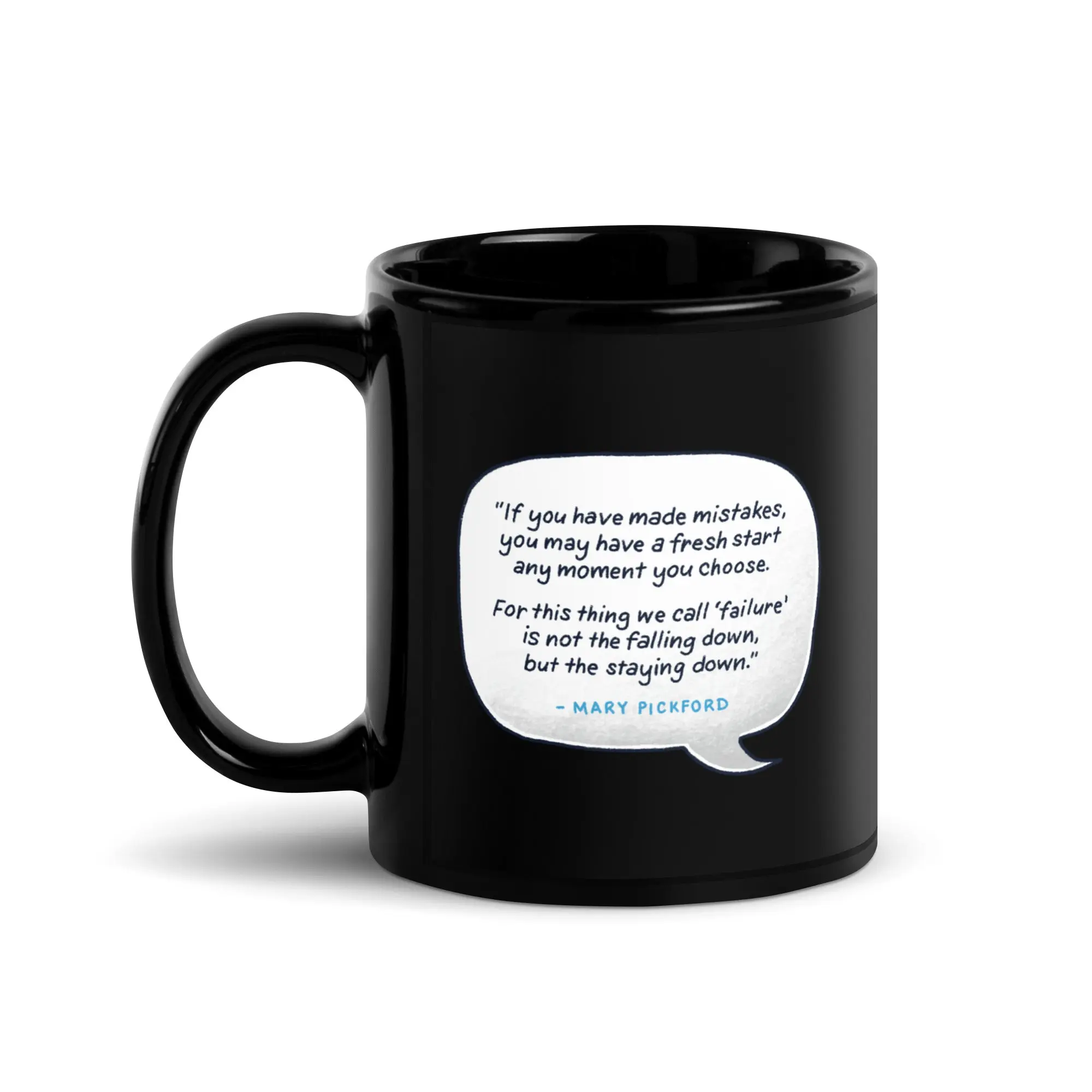 "Failure = Staying Down" Sturdy Ceramic Drink Cup, Glossy Washable Kitchenware Mug, Coffee