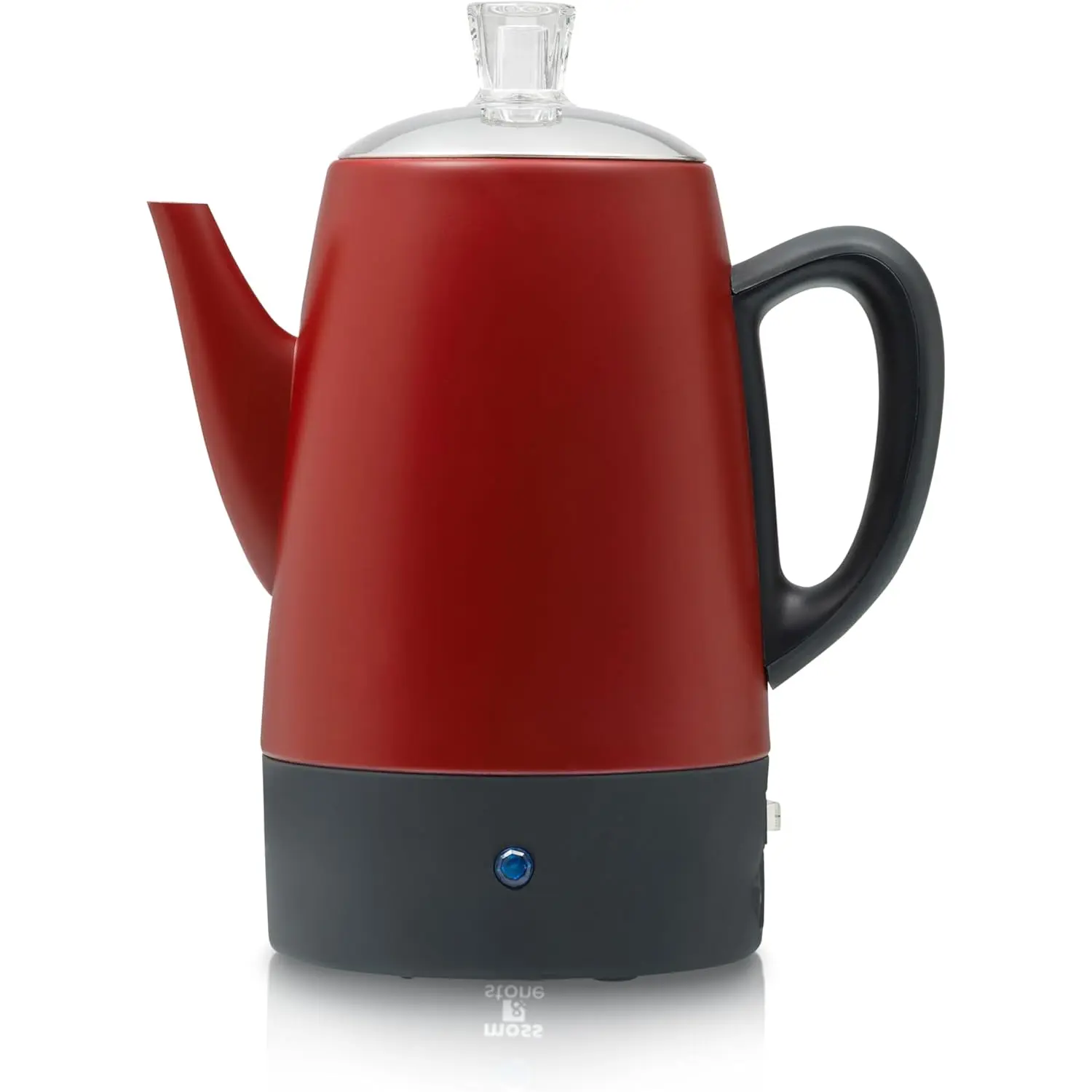 Electric Coffee Percolator - Red  Coffee Maker with Stainless Steel Lid, Percolator Electric Pot, Fast Boil 10 Cup Red Camping Coffee Pot
