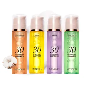 MENOKIN Cotton Cloud Bubble Cleanser Low pH Deep Pore Cleanser for Sensitive Skin Hydrating Non-Stripping Gentle Face Wash Foaming Bubbles Korean Skincare 5.07 fl oz