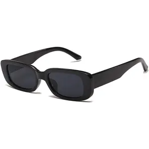 Rectangle Sunglasses for Womens Trendy Retro Fashion 90s Sunglasses UV 400 Protection Square Frame Eyewear
