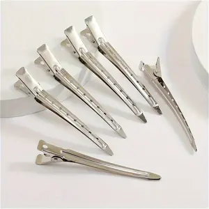 12Pcs Duck Bill Hair Clips Metal Alligator Curl Clips Sectioning Clips with Holes for Hair Styling, Hair Coloring
