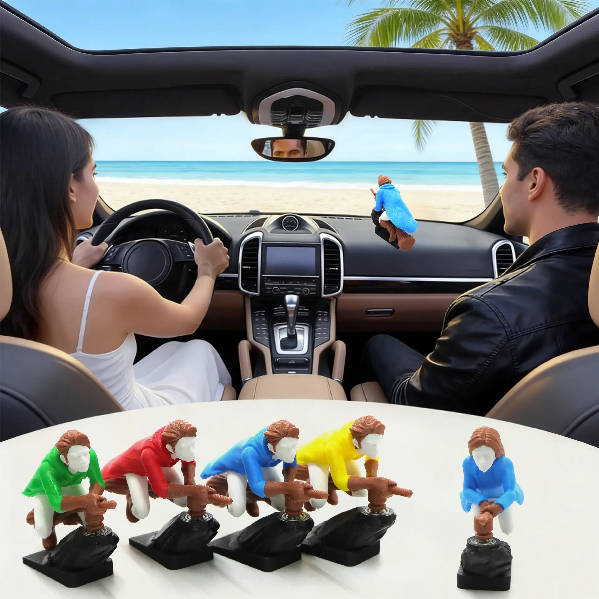 Broomstick Dashboard Drift Ornaments, Car Interior Decoration, Unique Car Decoration Gift Featuring Witches and Wizards, Fun Dashboard Accessories Gift for Car Enthusiasts, Car Dashboard Decorations, Vehicle Decoration