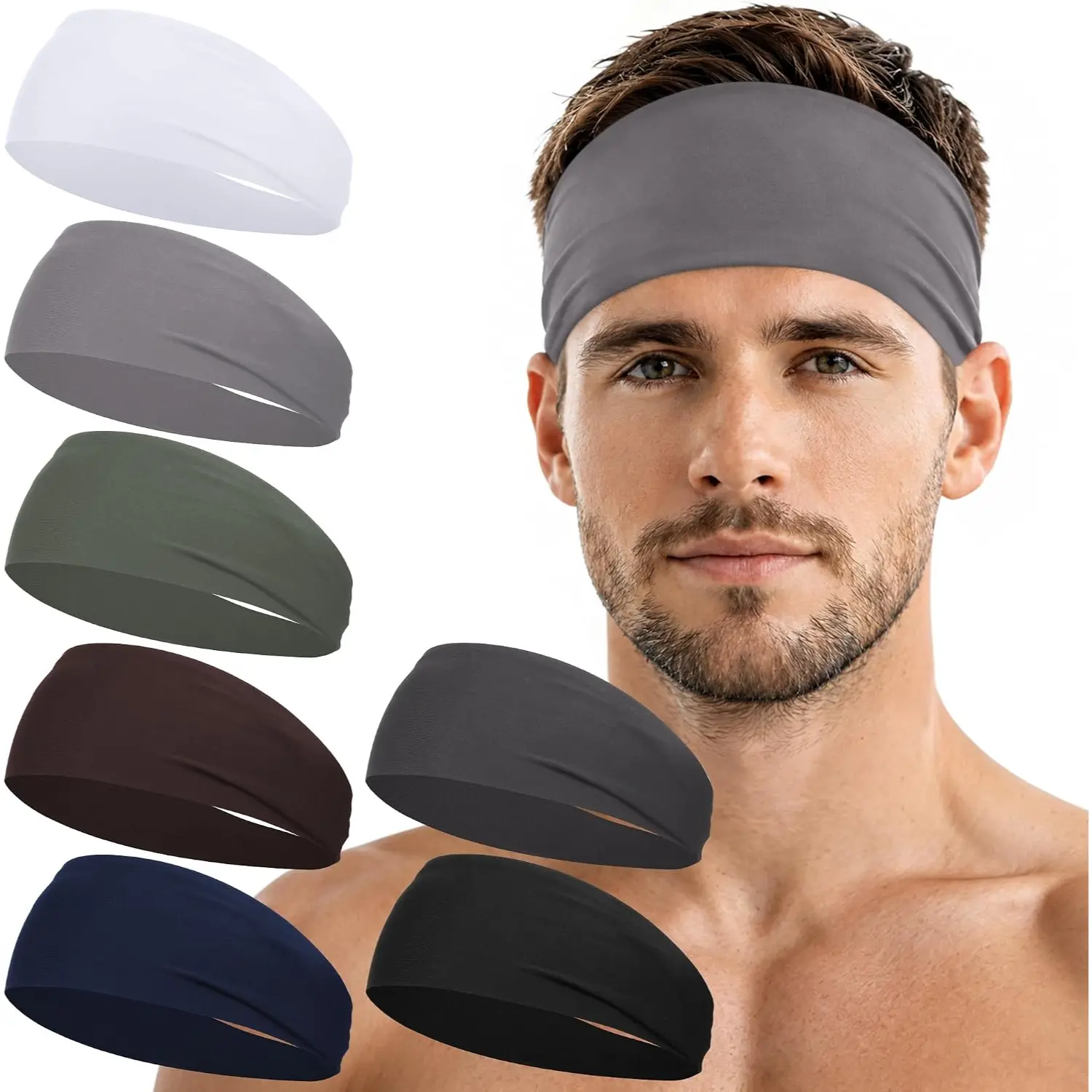 Unisex Quick-Dry One Size Headbands for Women, All Seasons Sweat-Wicking Accessory Ideal for Running, Gym Workouts