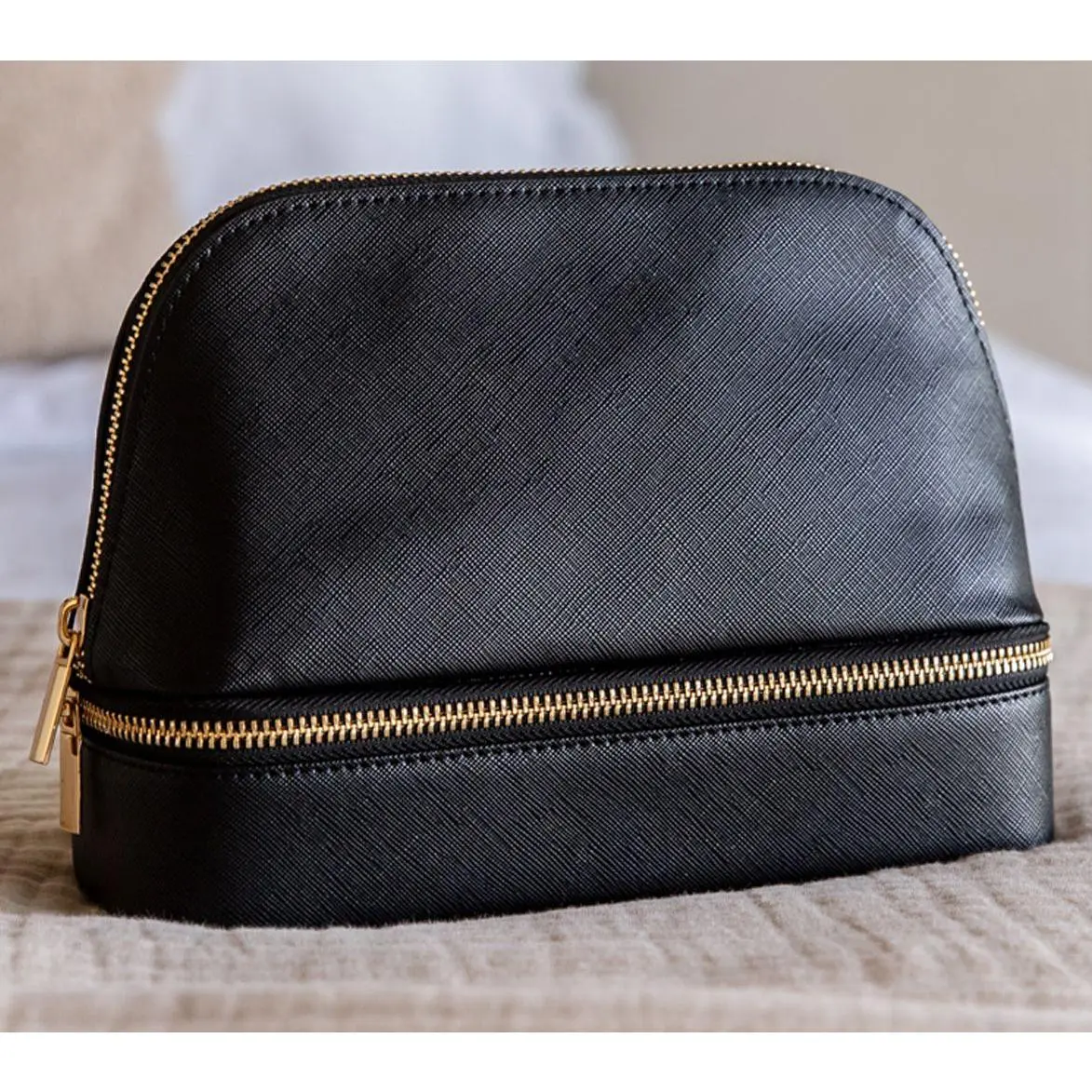 Youzey Jetsetter Travel Vegan Leather Cosmetic& Jewelry Case