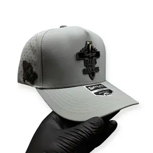 Dios Por Delante Gray Unisex Adjustable Snapback Cap - Polyester-Acrylic Baseball Cap, Front Logo, Faith Motif, Casual Everyday Wear, Adjustable Back Fit