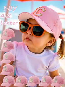 1Pc Children's A-Z 26 letter Baseball Cap Baby Toddlers Infant Girls Baseball Cap Outdor Sun Hat For  1-3Y Kids Polyester Cap
