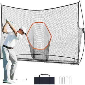 VEVOR Golf Practice Net, Indoor Hitting Net for Baseball, Hockey, Soccer, Heavy Duty Nylon DIY Ball Net, Sports Netting Barrier for Backyard Driving Training Swing