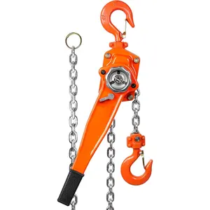 Garvee Manual Lever Chain Hoist 1.5 Ton 3300 lbs, 10 FT Come Along with G80 Galvanized Steel Chain & Weston Double Pawl Brake, 360° Swivel Hook for Garage, Factory, Dock, Unpowered Lifting