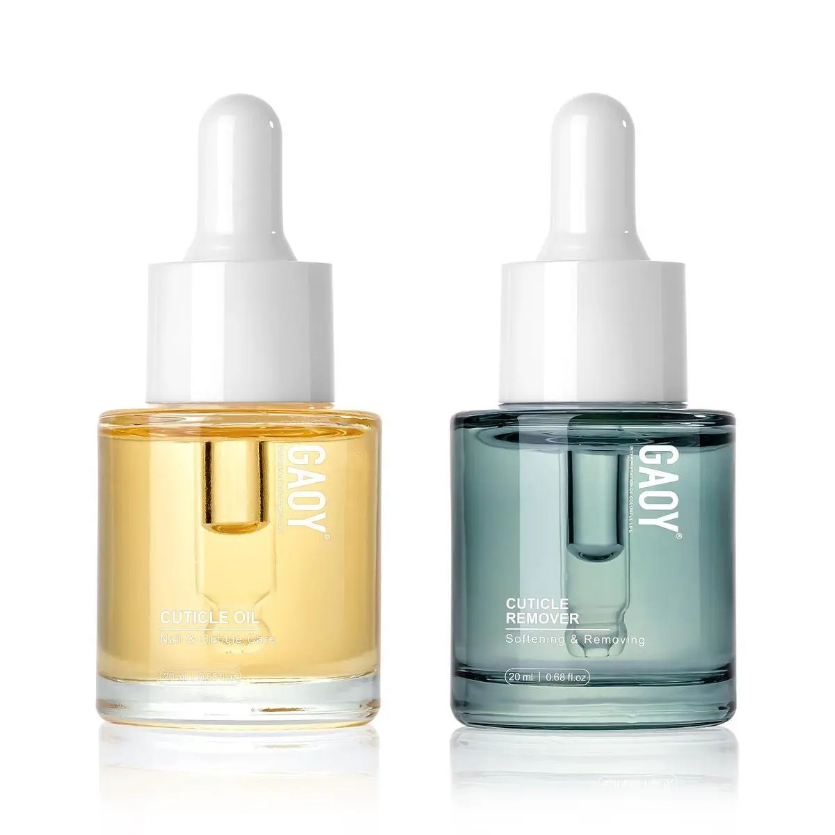 Cuticle Care Kit - Cuticle Oil and Cuticle Remover, 20ml 2 Pcs Cuticle Nourishes and Softener, Promotes Nail Growth and Strength