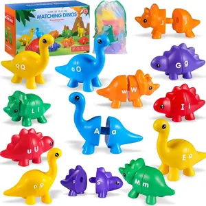 Matching Dinosaur Toys, Alphabet ABC & Number Counting Dinosaur Matching Game, Educational Learning Sensory Toys, Preschool Learning Activities, Learning Materials, Perfect Gift for Birthday Christmas Easter Party