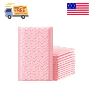 Bubble Mailers 4x8 50 Pack, Light Pink Shipping Bags, Waterproof Self Seal Packaging Bags For Small Business