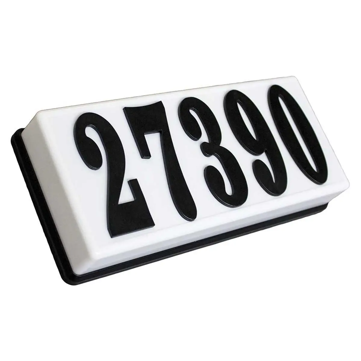 212 MAIN 6 in. Serrano Classic Lighted Address Plaque DIY Set - Black Frame, Low-Voltage ABS Plastic LED Signs, Included Numbers for Home Improvement Use
