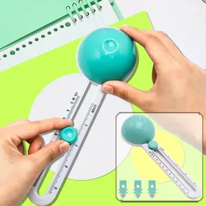 Craft Circle Cutter With 3 Blades, Compass Circle Cutter for Paper Circular Cutting Tool for Cardstocks