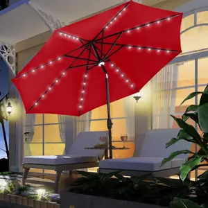 GDY 10ft Patio Umbrella Outdoor, 8 Sturdy Ribs, Without Base