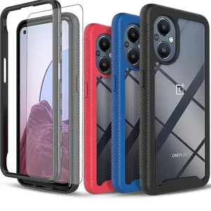 For OnePlus Nord N20 5G Case Phone Cover Transparent +Tempered Glass Protector