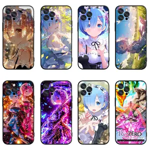 Re:Zero Rem Cute Anime Phone Case, Shockproof Hard Cover for iPhone 17, 16, 15, 14, 13, 12, 11, Pro, Pro Max, Plus | Compatible with Samsung Galaxy S23, S24, S25, S26, Plus, Ultra, Perfect Christmas Halloween Birthday Thanksgiving Gift for Friends, Great