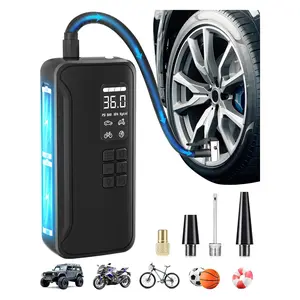 Cordless Tire Inflator Air Compressor – 150PSI Portable Air Pump with Auto Shut-Off, LED Light & Power Bank for Car, Bike, Motorcycle