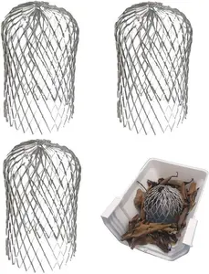 Lainrrew 3 Pcs Gutter Guard 3 Inch Flexible Aluminum Filter Strainer Rain Gutters Strainer Downspout Guard Protection Net Cover Stop Blockage from Leaves & Debris