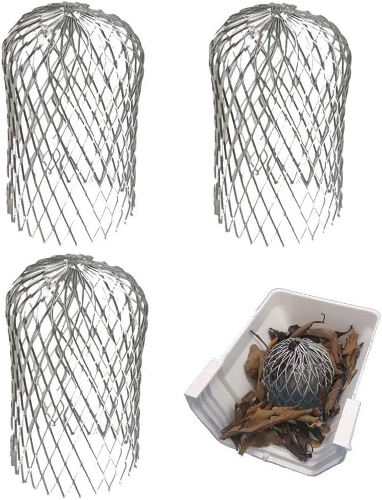 Lainrrew 3 Pcs Gutter Guard 3 Inch Flexible Aluminum Filter Strainer Rain Gutters Strainer Downspout Guard Protection Net Cover Stop Blockage from Leaves & Debris