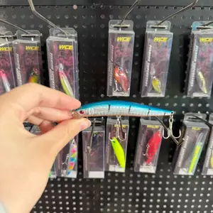 Large brand replica, popular, 1pcs, Luya bait curved belly Mino far throw water surface strap sound bead hot stamping mouth bass bait, suitable for freshwater and seawater fishing accessories fishing gear supplies