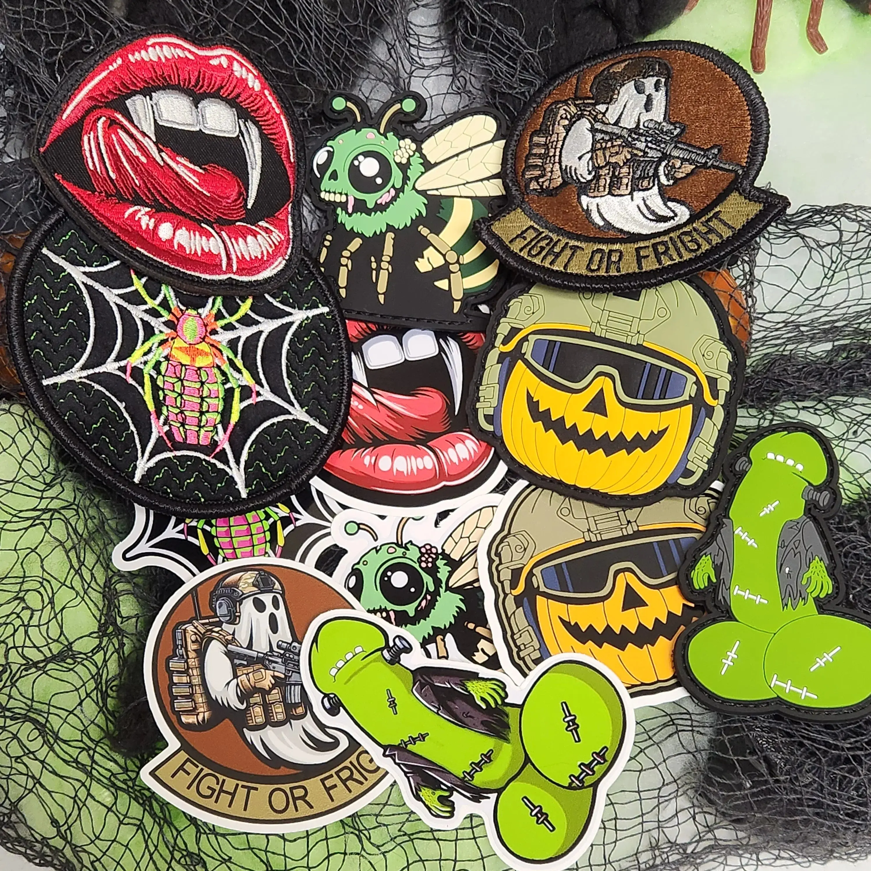 Spooky Collection Patch Bundle Pack - Get all Six of our amazing l designs! BONUS FREE STICKER SET