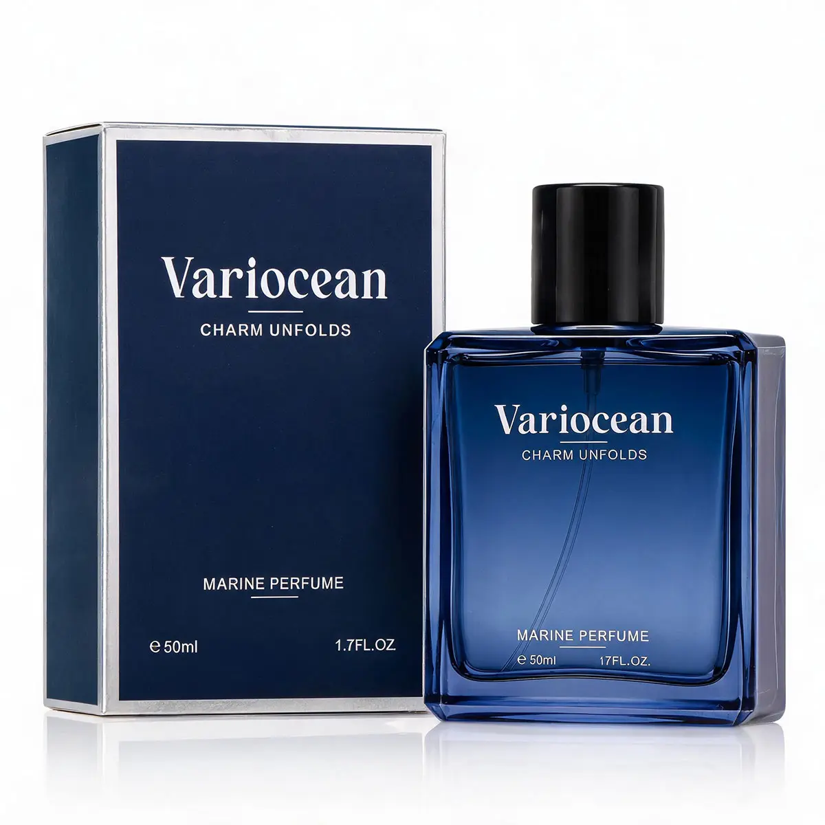 Variocean Midnight Marine Man Men's Perfume-OceanAroma 50ml & 100ml (1.7 fl oz & 3.4 fl oz) Woody Amber Fragrance Eau deParfum Long Lasting Cologne Gift -Edp Intense