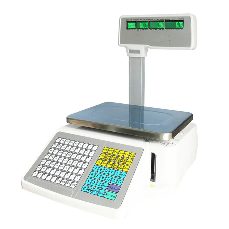 Yokoma Commercial supermarket 30kg weighing electronic scale accurate pricing for household vegetable sales Digital Price Computing Scale Thermal Printer(  30kg 110V) Balance Scale Hardware