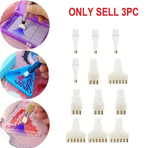 3 Piece Diamond Painting Tip Set Replacement Kit, Compatible with Vacuum Pump, DIY Diamond Art Accessories, Diamond Art Mosaic, 5D Diamond Painting Tools