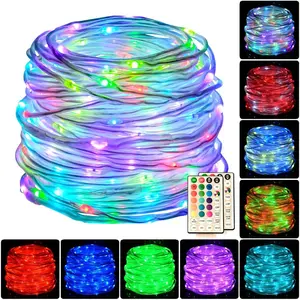132Ft Rope Lights Outdoor , 400 LED Color Changing Plug in String Lights with Remote, for Easter, Patio, Garden, Yard, Christmas Decorations