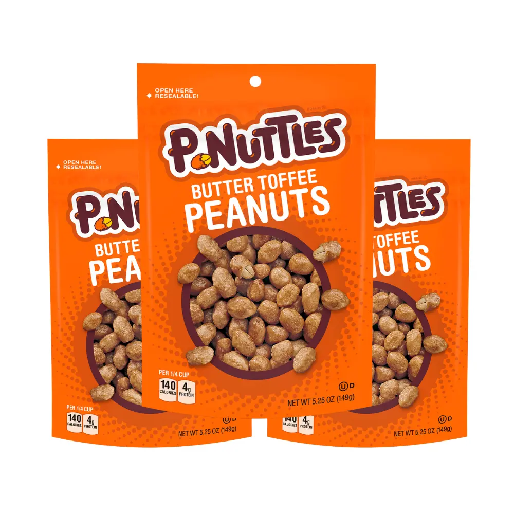 P-Nuttles Butter Toffee Peanuts 5.25 Ounce, 3 pack