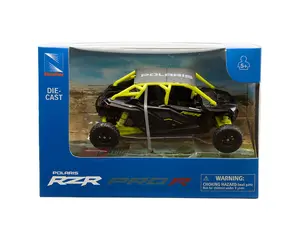 NewRay Polaris RZR Pro R Die-Cast Model, 5 Inch, Black and Neon Green, 07393