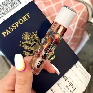 Rose petal lipgloss real rose lipgloss vegan cruelty free non sticky moisturizing clear lipgloss