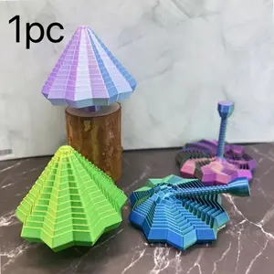 Expand Sensory Stress Relief Fidget Star-Shaped 3D Printed Creative Gyroscope, Fun Octagonal Handle Adult New Year Gift, Decompression Toy, Stress Relieving Accessory