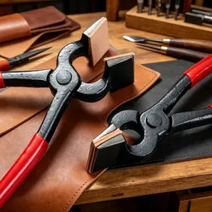 Leather Edge Creasing Pliers, Flat Jaw Leathercraft Tool, Edge Folding, Flattening, Leather Protection, Essential Leatherworking Tool