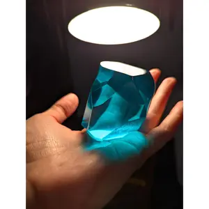 Teal Crystal Paperweight / Resin Crystals / Crystals / Crystal Trinkets / Teal Paperweight / Witchy Vibes TTRPG Crystal Game Master Gift