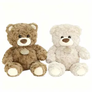 Teddy Bear Plush Vintage Cozy for Anxiety Relief Emotional Support Present for Adults Kids Stuffed Animal Durable Soft Fluffy stocking stuffer for women stuffed animal for bf childhood stuffed animal bithday gift Easter Basket Gifts cute girly gifts