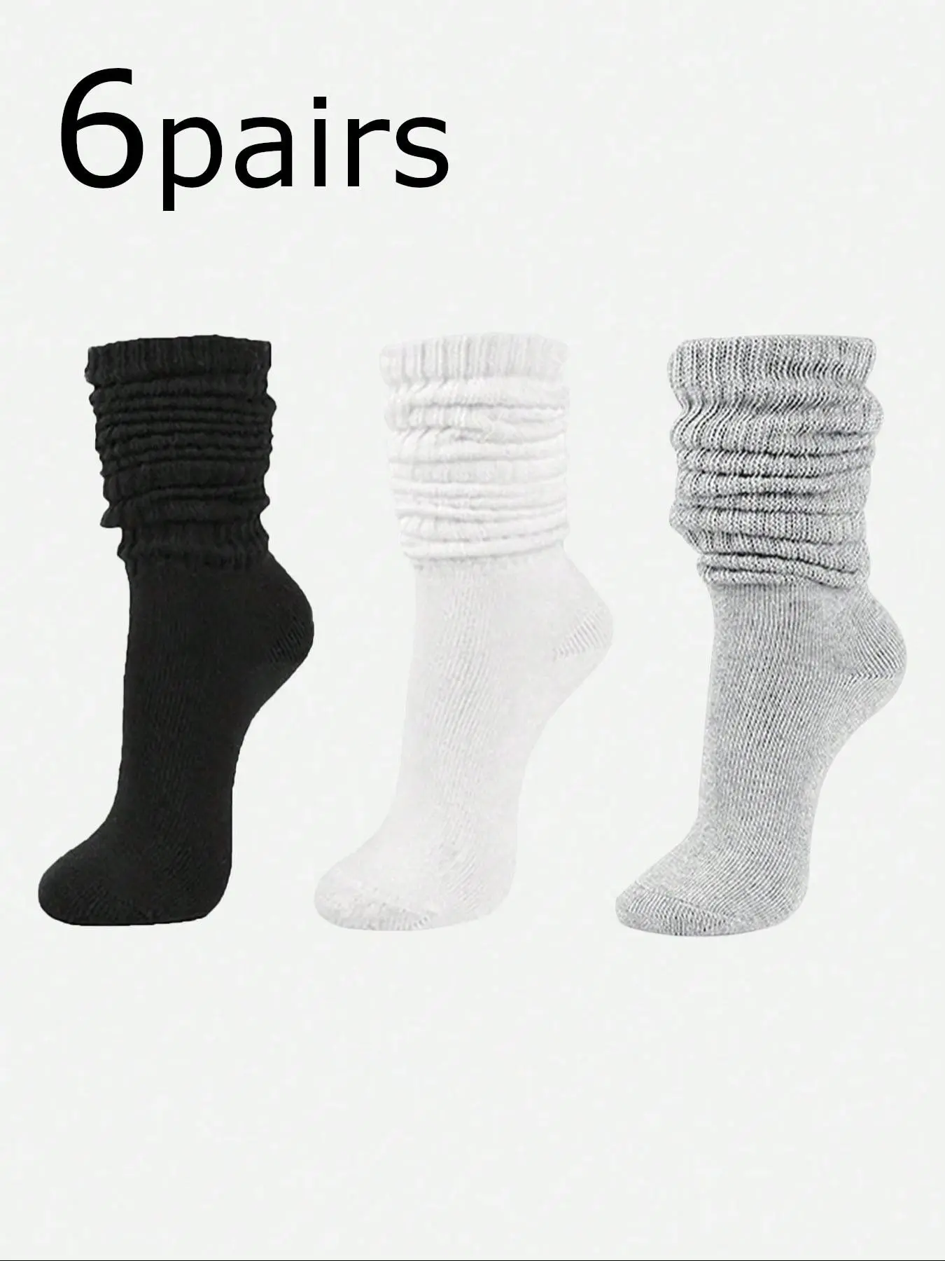 Women's Plain Crew Socks, Youth Stackable Socks, Fit, Simple Basic Minimalist Versatile Everyday, Autumn Winter Fuzzy Knit Split Toe Socks, Knitted Socks