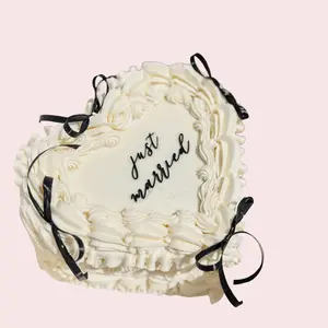 Personalized Flat Acrylic Cake Topper – 3.5” Mini Size | Ideal for Heart Cakes, Weddings, Birthdays, Engagements