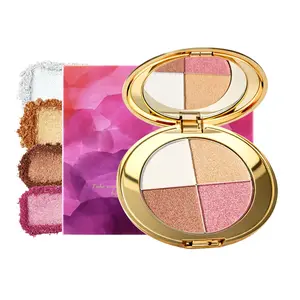 Eye & Cheek Glow Palette, 4-In-1 Eyeshadow,Highlighter, Blush & Contour, Long-LastingSilky Finish, Multi-Use Radiant Makeup for AllSkin Tones