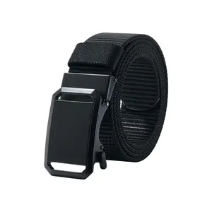 Men’s nylon webbing automatic-locking belt with an adjustable sleek automatic buckle head; a durable, lightweight casual belt suitable for various occasions—an excellent gift for Valentine’s Day and Father’s Day. summerwins